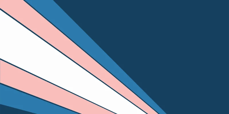 Trans pride colors (Blue, pink, white, pink, blue) vector on dark blue background